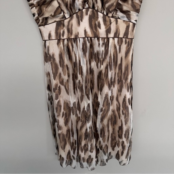 Luisa Cerano 100% Silk Leopard Print Dress Size 4 - Picture 3 of 6